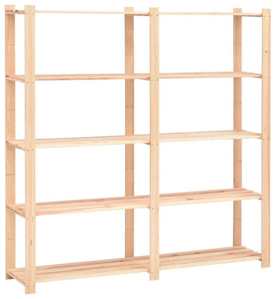 Unidade arrumação 5 prateleiras 170x38x170 cm pinho 500 kg