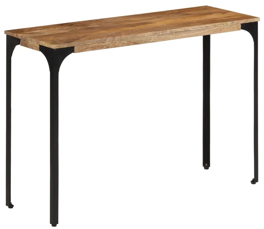 Mesa consola 110x35x76 cm mangueira maciça/ferro castanho