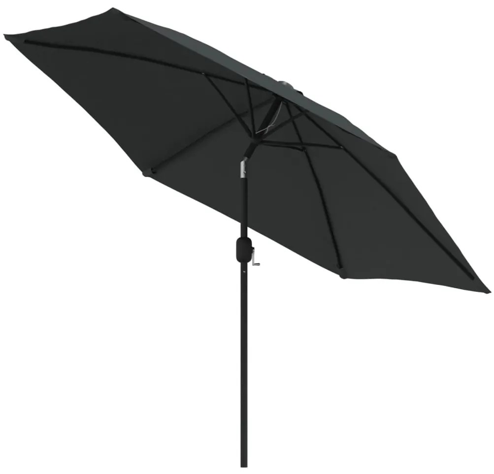 Guarda-sol de exterior com mastro de metal 300 cm antracite