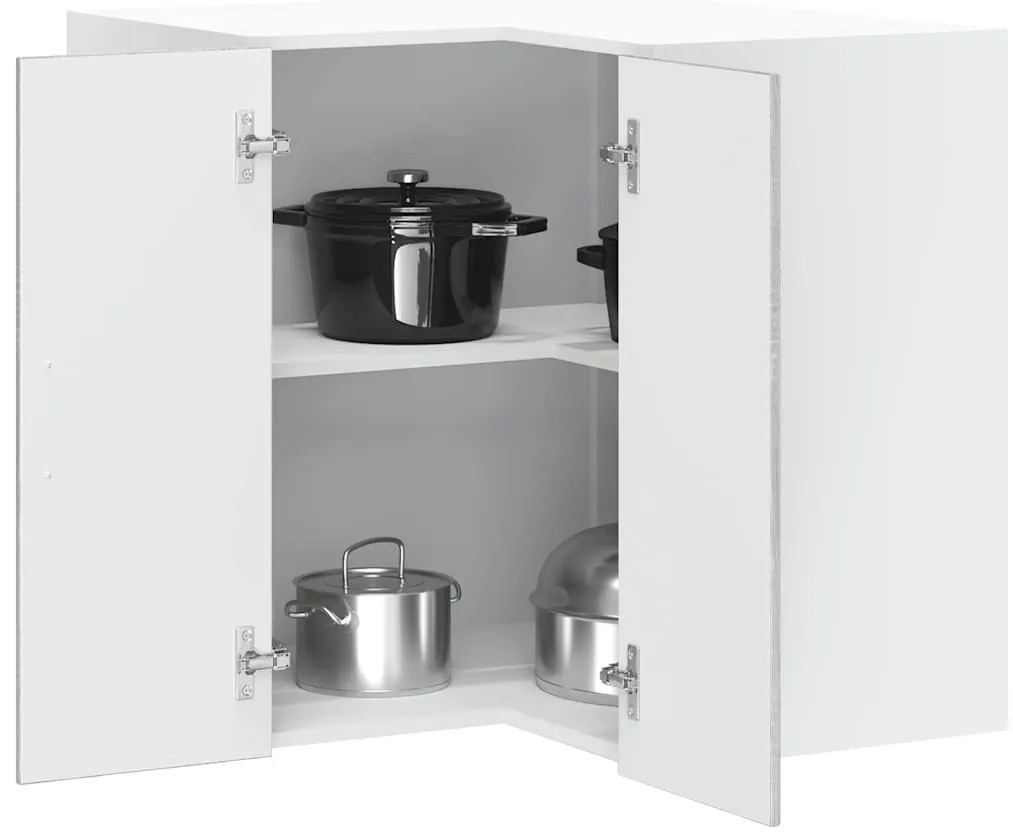 vidaXL Armário canto parede cozinha Lucca madeira cinzento sonoma
