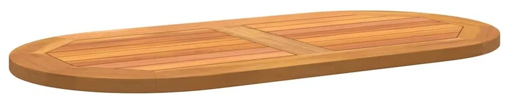 Tampo de Mesa 90x45x2,2 cm Oval de Madeira Sólida de Acácia