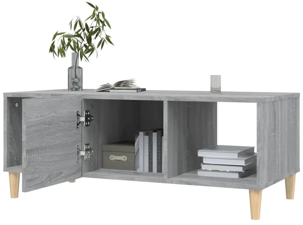 Mesa de centro 102x50x40cm derivados de madeira cinzento sonoma
