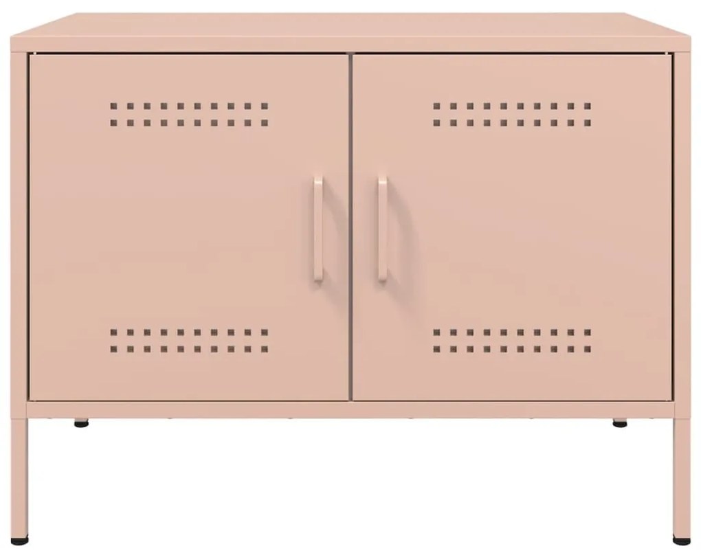 Móveis de TV 2 pcs 68x39x50,5 cm aço rosa