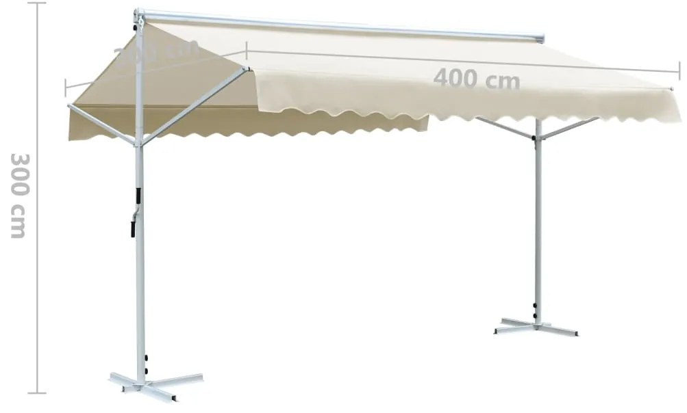 Toldo de pé 4x3 m creme