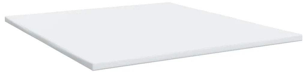 Cama com molas/colchão 200x200 cm couro artificial branco