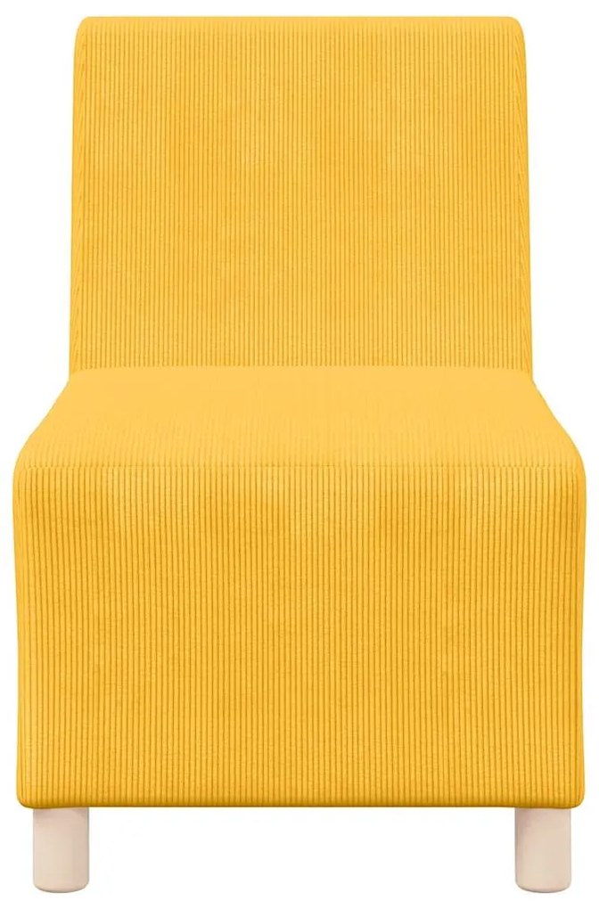 Poltrona 55 cm tecido corduroy amarelo-claro