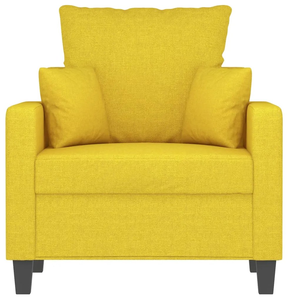 Poltrona Terra - Em Tecido - Cor Amarelo - 78x77x80 cm - A Poltrona Te