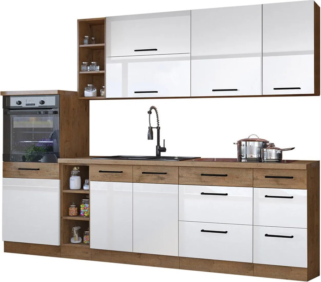 Conjunto de cozinha modular Wood White 136