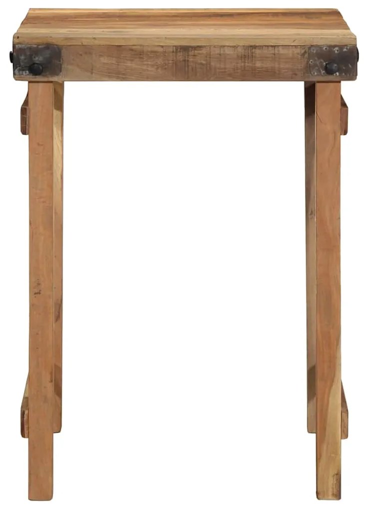 Mesa de Jantar vidaXL 55x60x76 cm em Madeira Recuperada