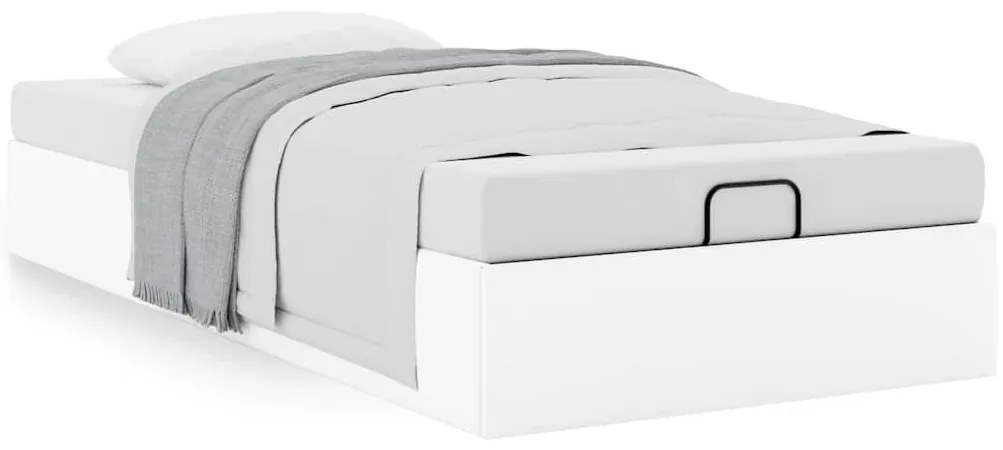 Estrutura de cama otomana sem colchão 100x200 cm branca
