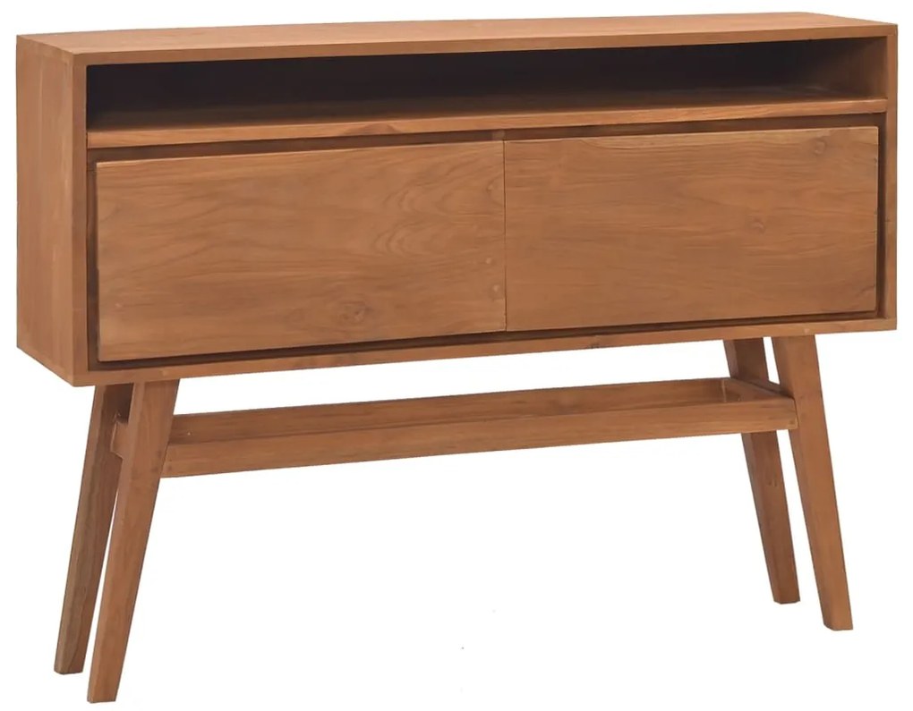 vidaXL Mesa consola 110x30x79 cm madeira de teca maciça