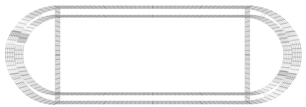 Canteiro elevado/cesto gabião 300x100x50 cm ferro galvanizado