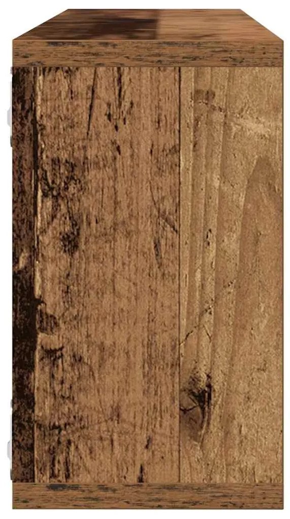 Prateleiras de Parede vidaXL 4 pcs Madeira Velha 80x15x26 cm Madeira R