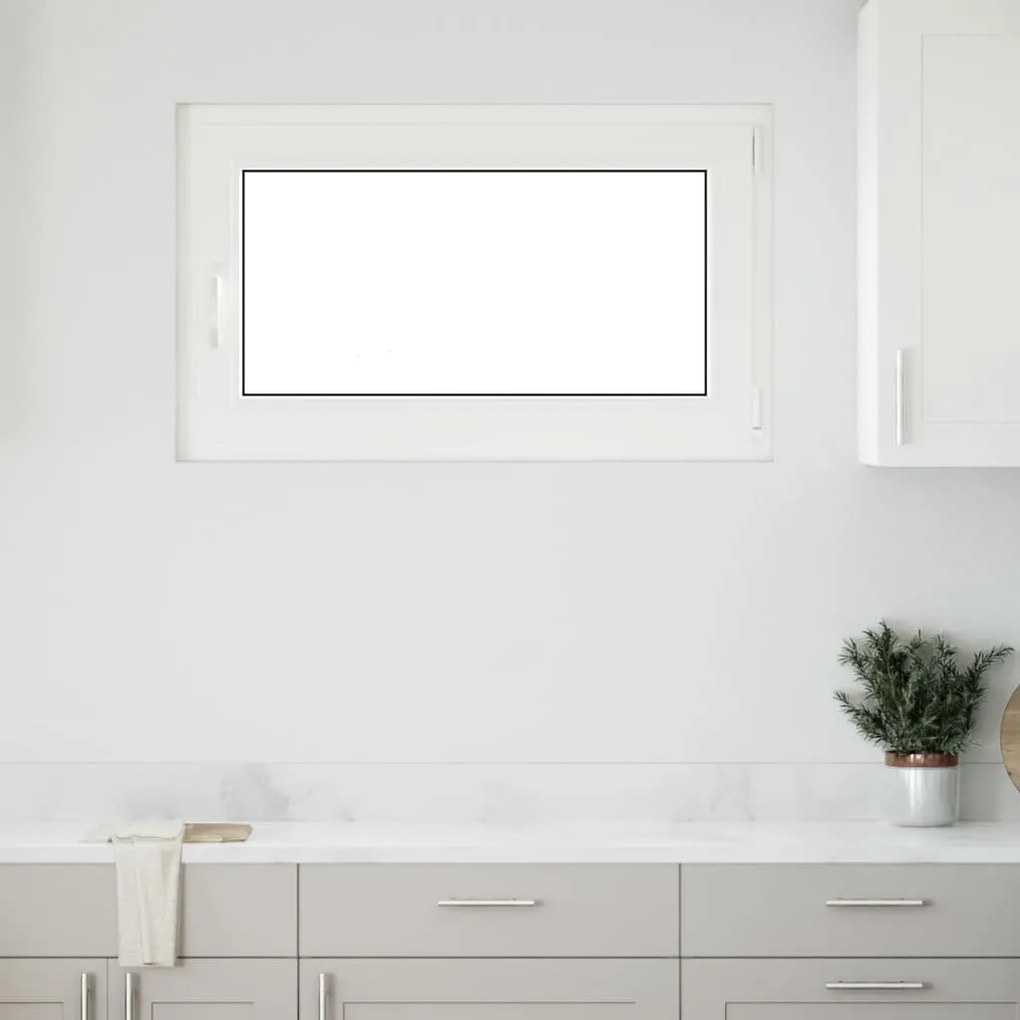 vidaXL Janela de porão "RISOR" 100x60 cm oscilobatente DIN direita branca