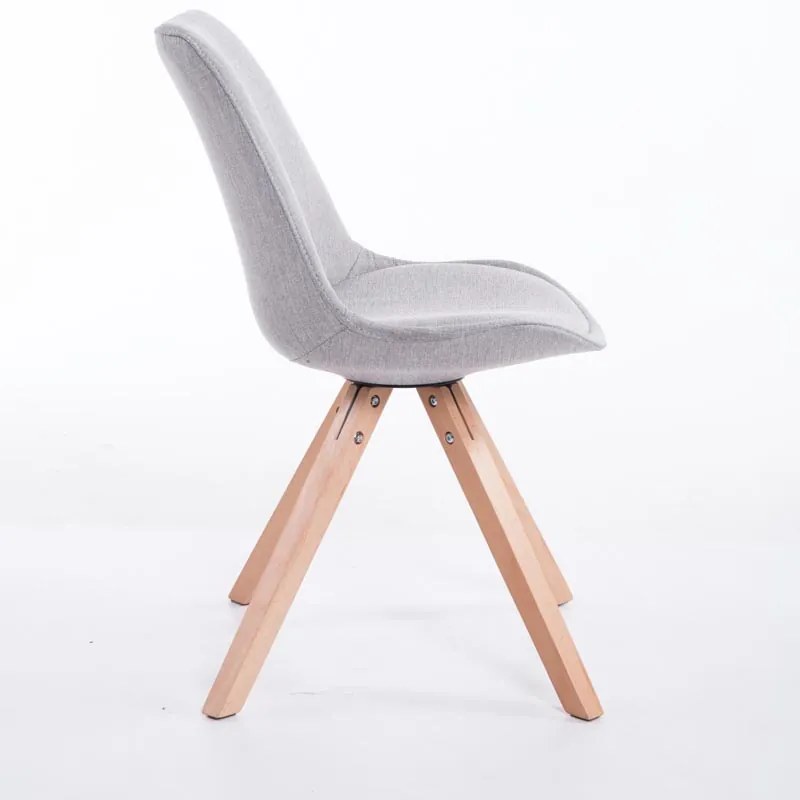 Cadeira cozinha e jantar Toulouse em tecido Square 48 x 84 x 56 cm Cinzento
