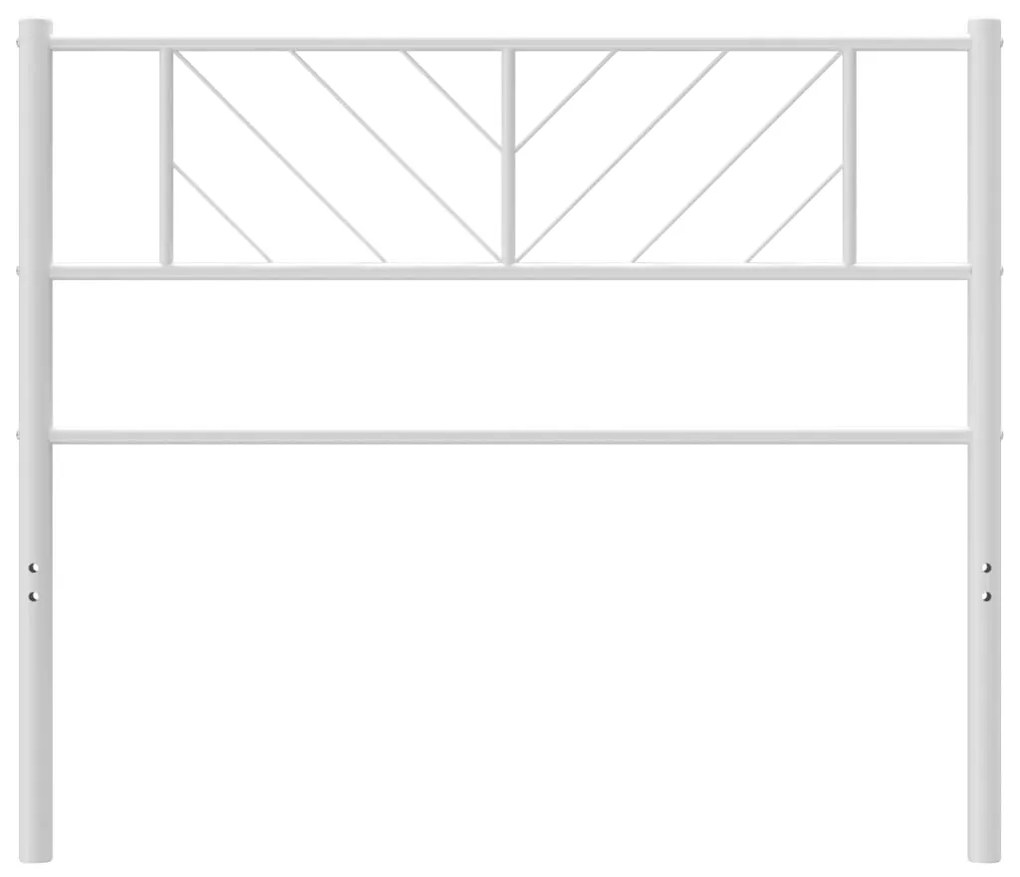 Cabeceira de cama 75 cm metal branco
