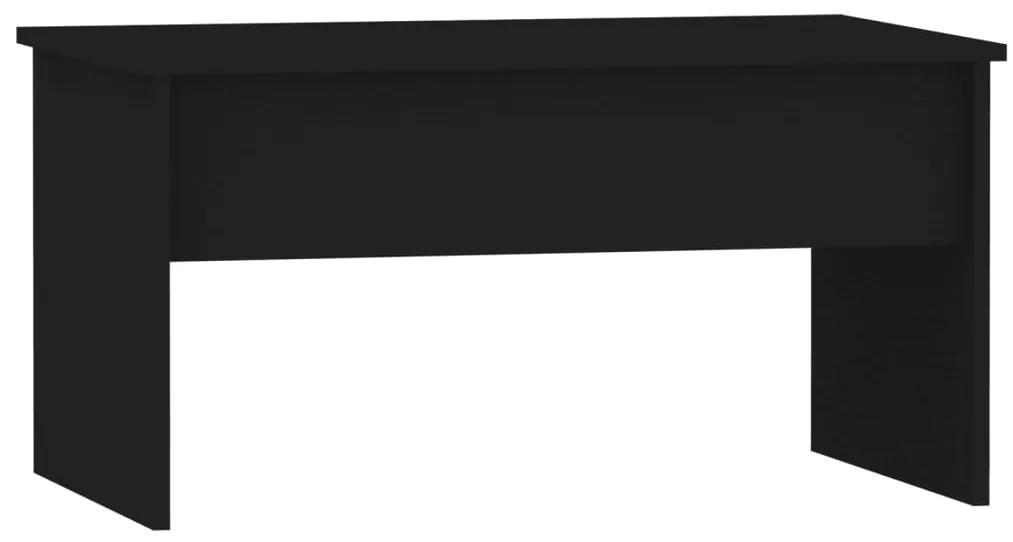 Mesa de centro 80x50,5x41,5 cm madeira processada preto
