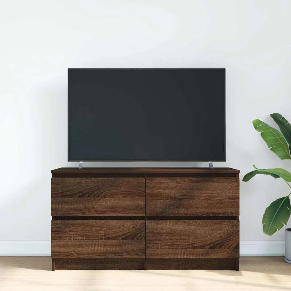 Móvel de TV 100x35x54 cm derivados de madeira carvalho castanho