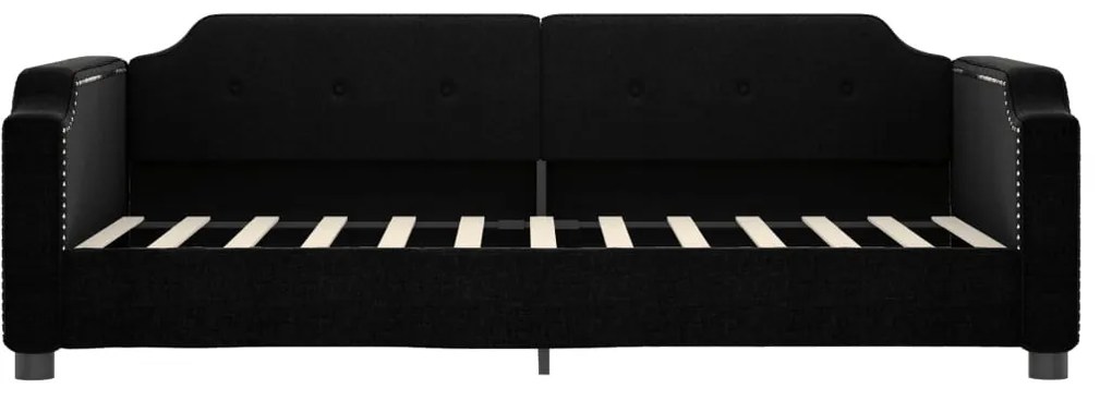 Sofá-cama com colchão 90x190 cm tecido preto