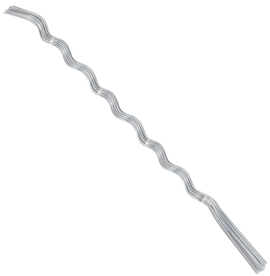 142414 vidaXL Suportes para plantas em espiral 20 pcs 170 cm aço galvanizado