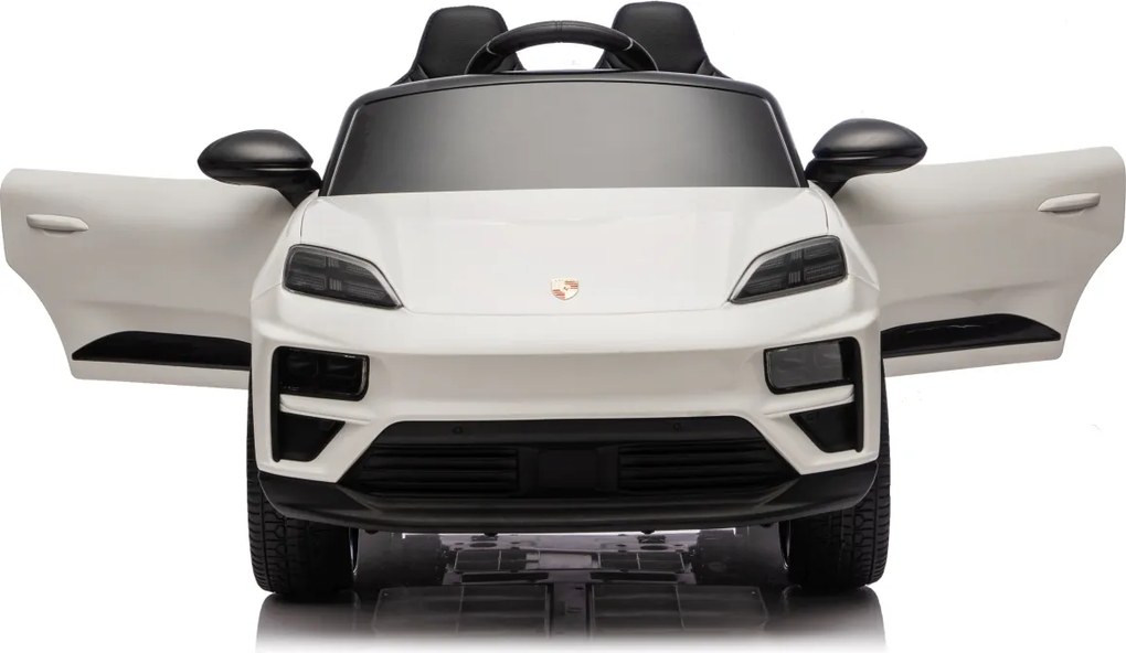 Carro elétrico para Crianças 2 a 6 anos 12V 4x4 Porsche Macan, Rodas de espuma EVA, Controle remoto Branco