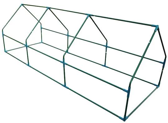 Estufa pequena com janelas- Cor verde - Tubos de aço e PE 140 g / m2 - 270x90x90cm