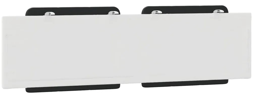 Almofadão de cabeceira 180 cm couro artificial preto e branco