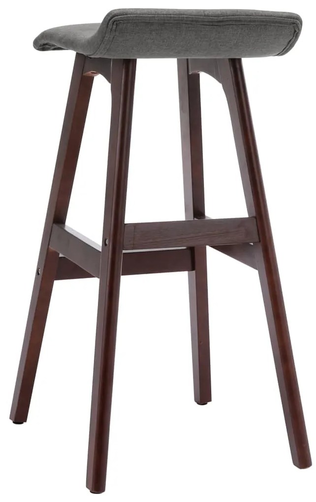 Cadeiras de bar 2 pcs tecido cinzento-escuro