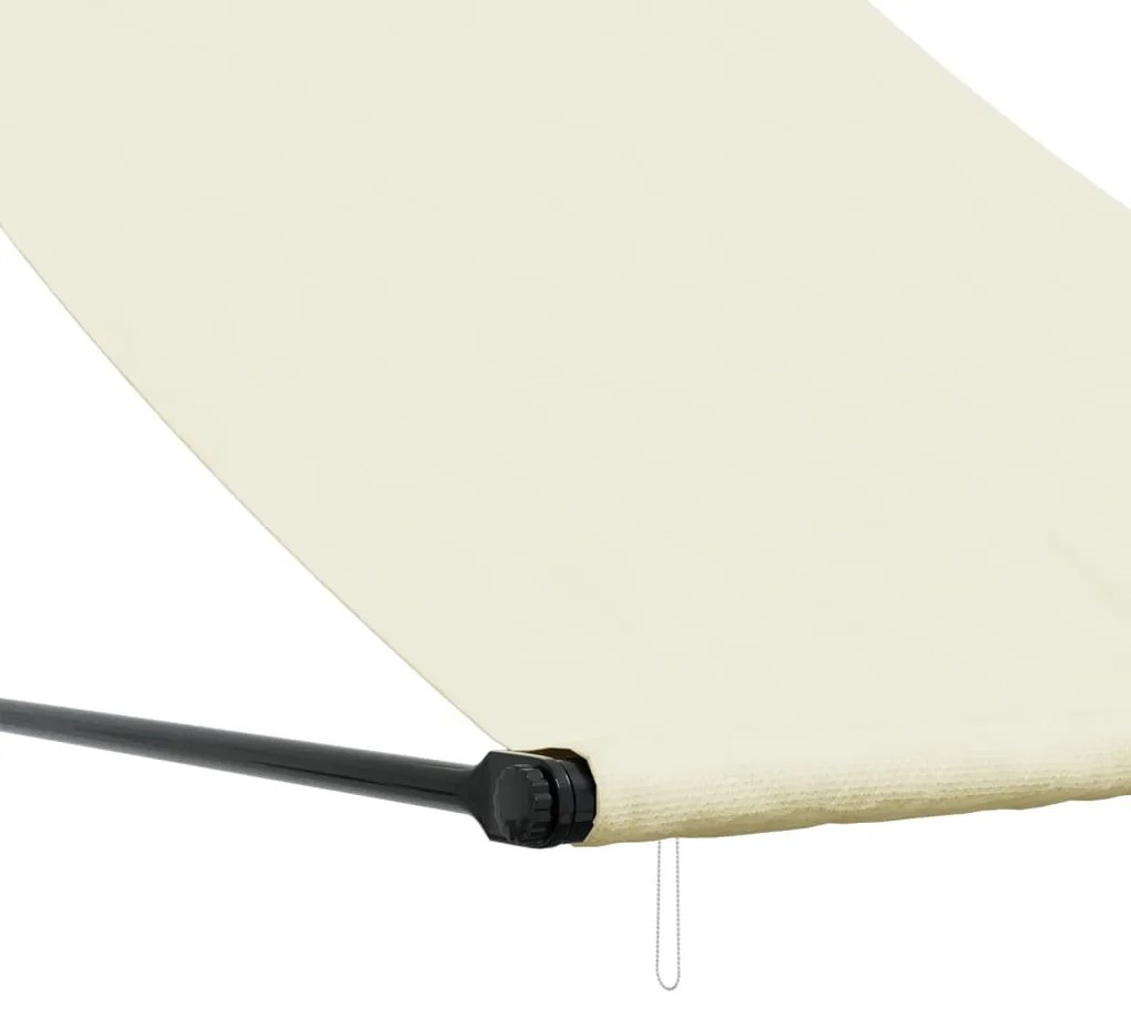 Toldo retrátil 150x150 cm tecido e aço cor creme