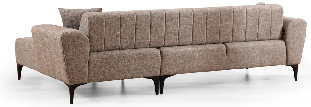 Sofá-Cama de Canto Hamlet – Castanho Claro – 270x140 cm