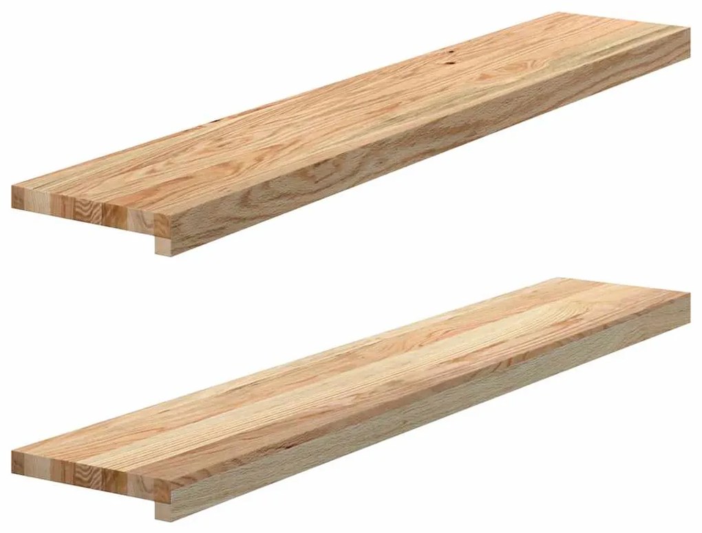 vidaXL Soleiras da janela 2 pcs 110x20x2cm carvalho maciço não tratado