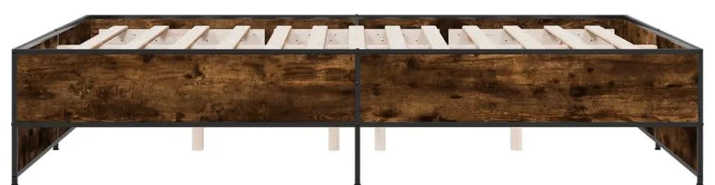 Estrutura de cama 140x200 cm derivados madeira/metal