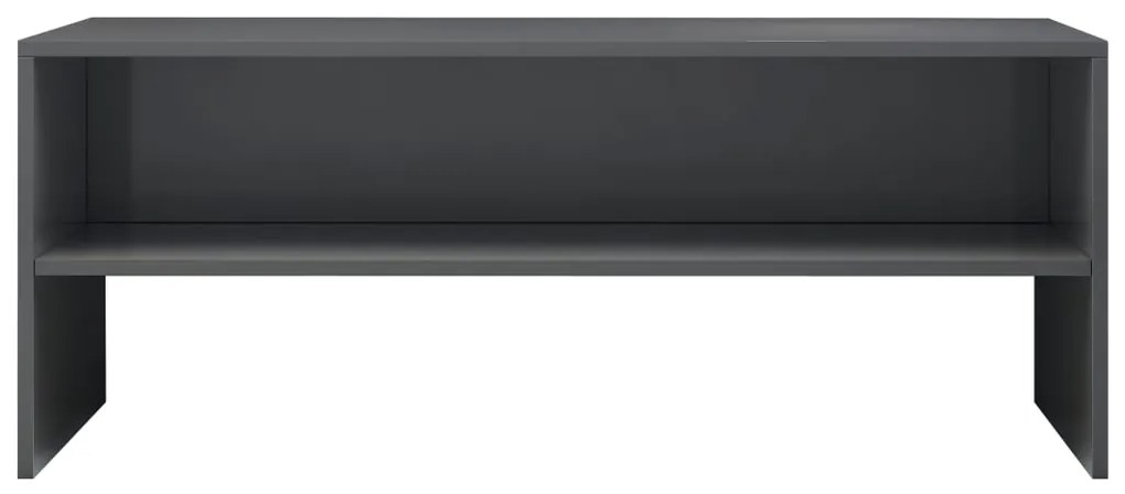 Móvel para TV 100x40x40cm derivados de madeira cinza brilhante