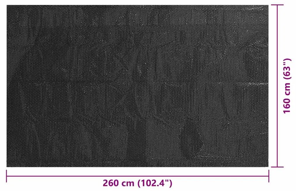 Cobertura para piscina 260x160 cm PE preto