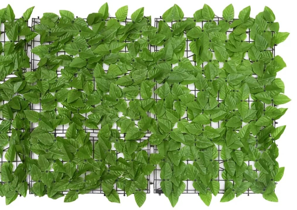Tela de varanda com folhas verdes 200x75 cm