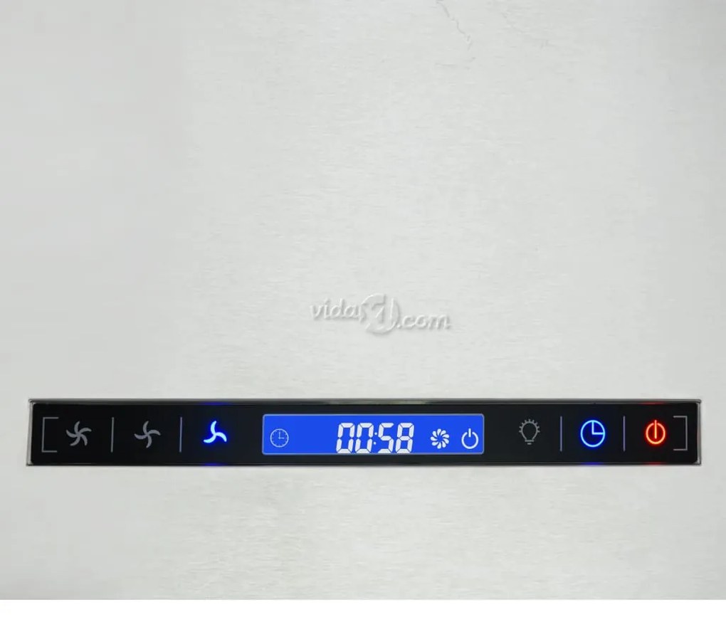 Exaustor de ilha suspenso ecrã tátil LCD 37 cm aço inoxidável