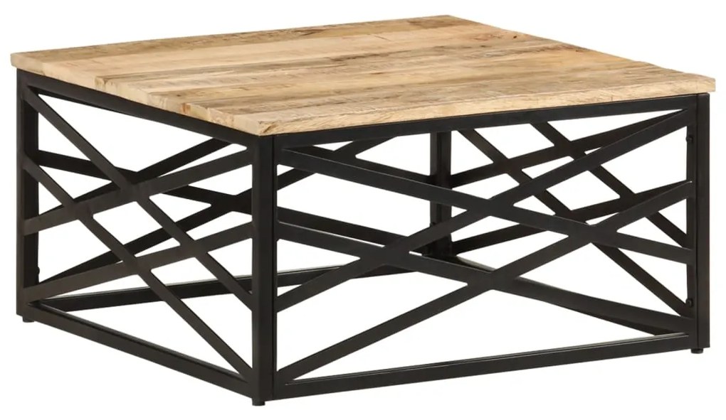 Mesa de centro 68x68x35 cm madeira de mangueira maciça