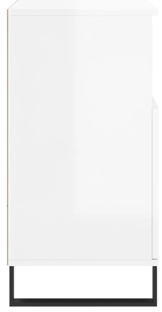 Aparadores 2 pcs derivados de madeira branco brilhante