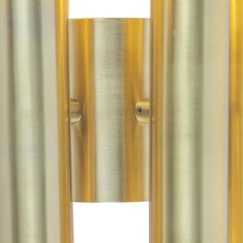 Candeeiro de parede vintage dourado 6 luzes - Tubi Art Deco