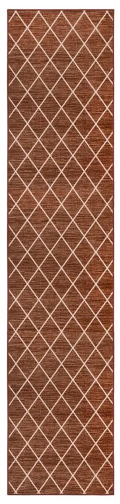 vidaXL Tapete/passadeira 80x500 cm castanho-escuro