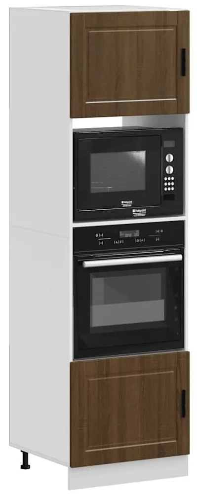Armários forno 2 pcs Porto derivados madeira carvalho castanho