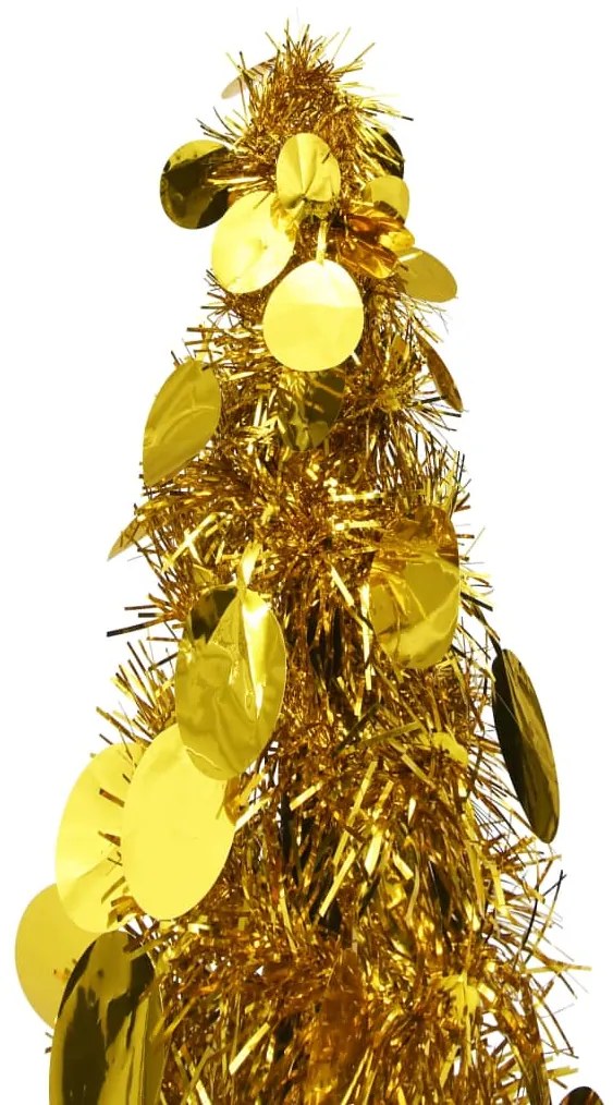 Árvore de Natal pop-up artificial 180 cm PET dourado