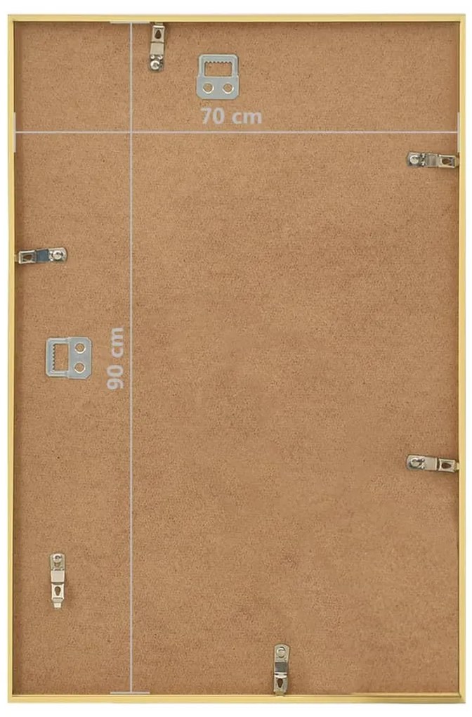 Molduras para parede 5 pcs 70x90 cm MDF dourado