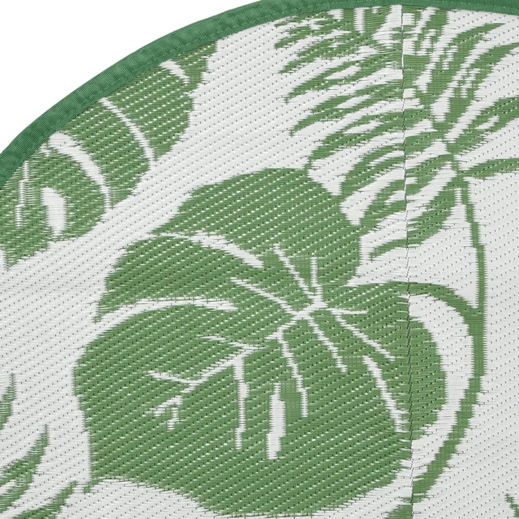 Tapete de exterior Ø160 cm ARAKIL PP Verde