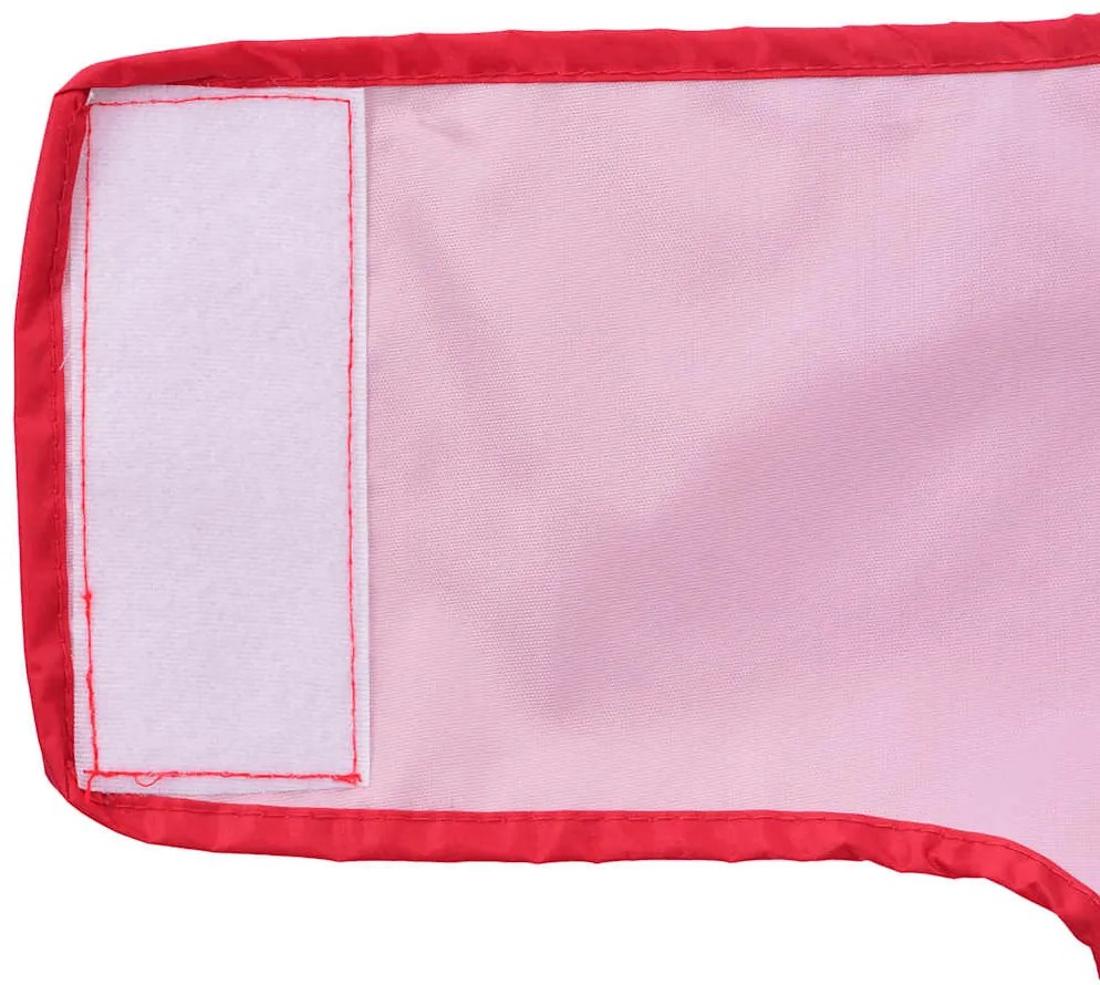 Capa de chuva para cães com tiras reflectoras vermelho L
