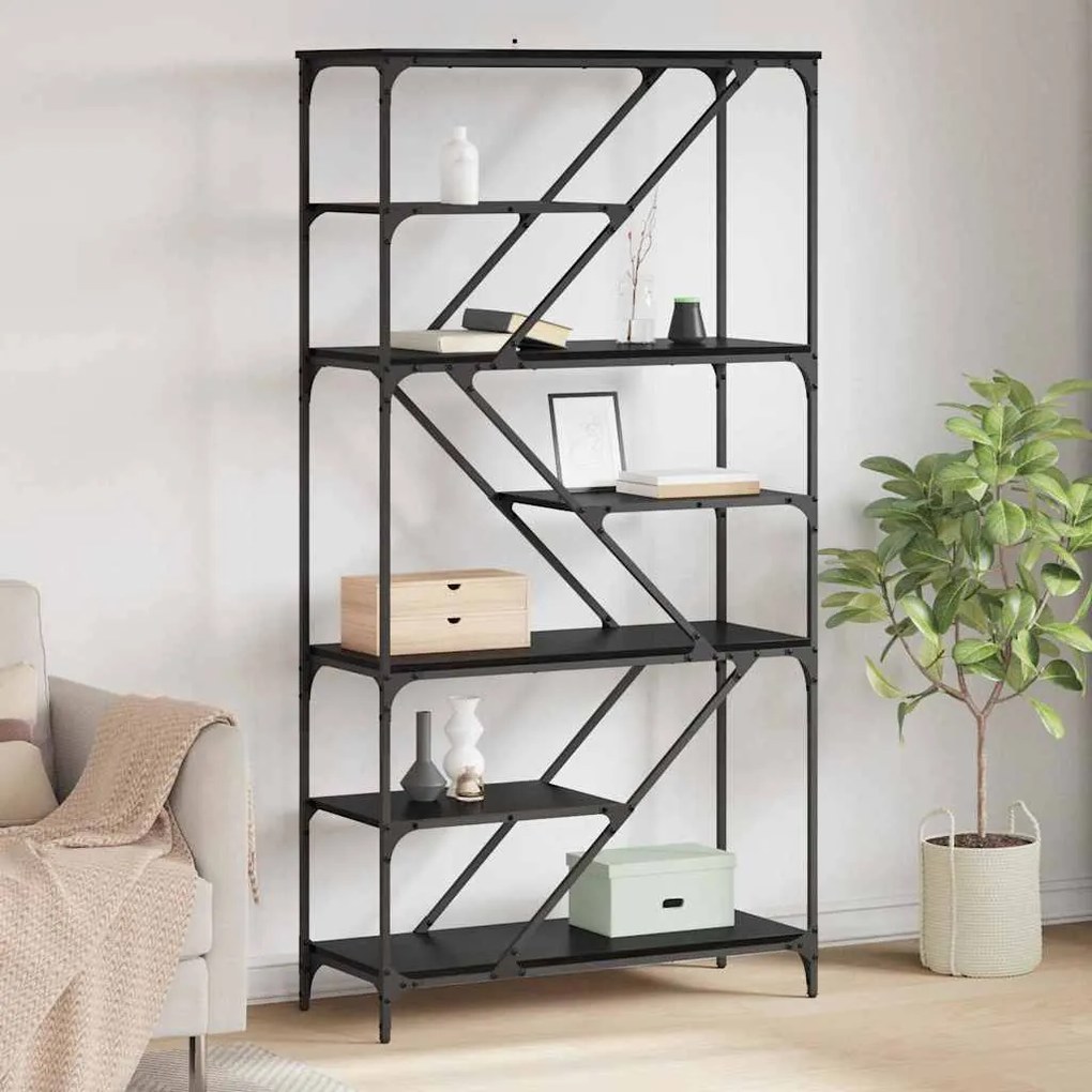 vidaXL Estante Carvalho Preto 91 x 36 x 176 cm Madeira processada