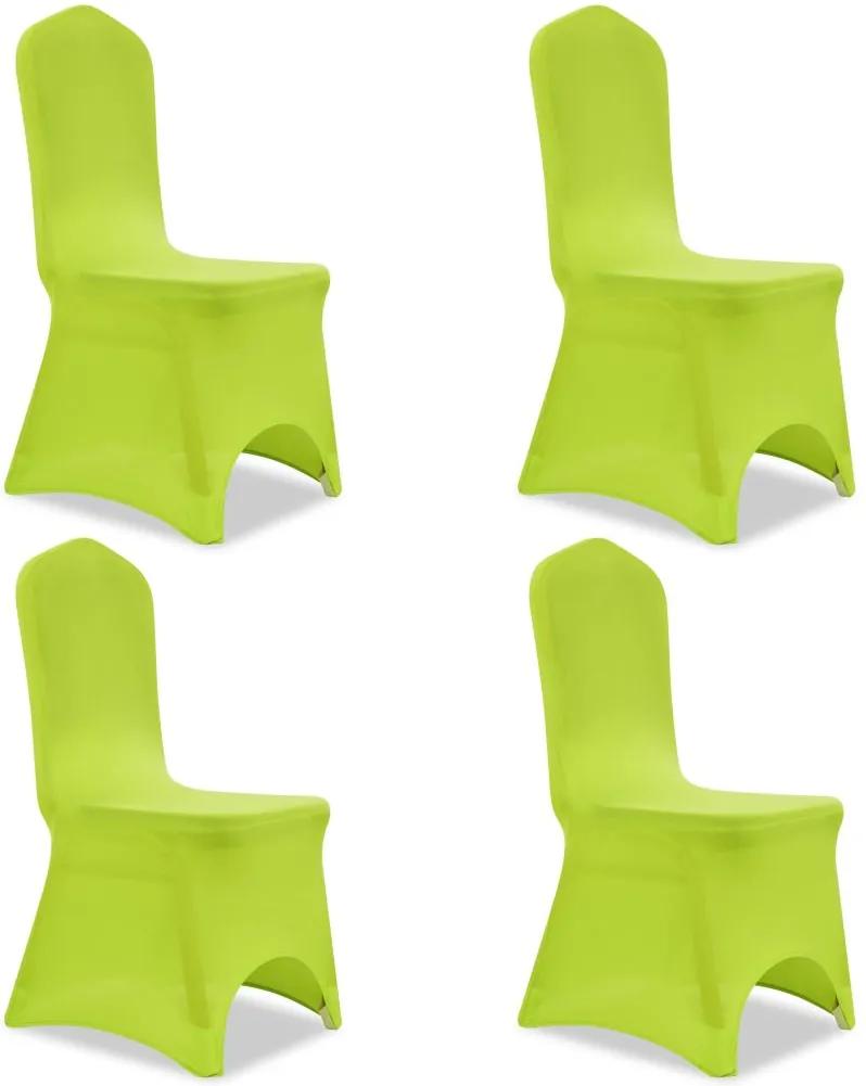 Capa extensível para cadeira 4 pcs verde