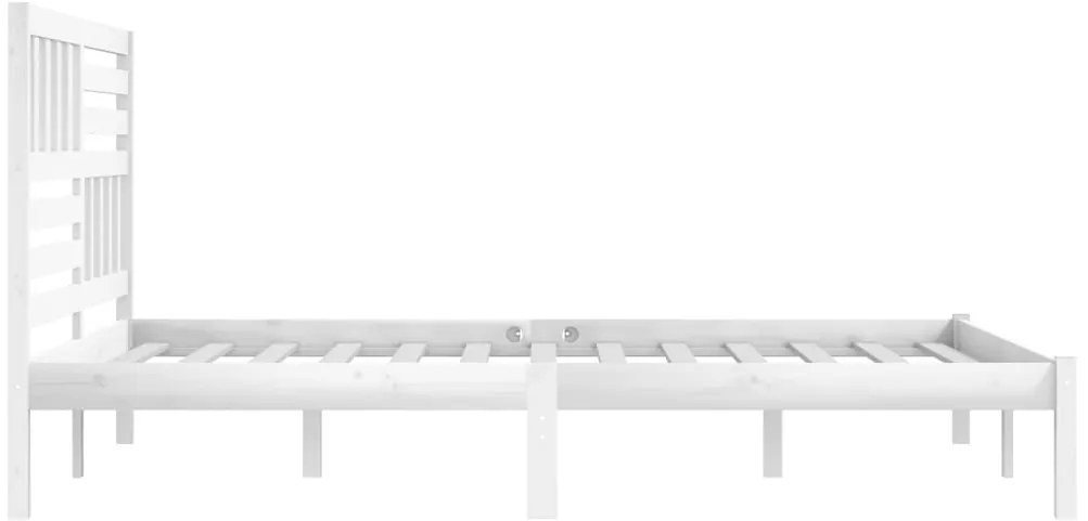 Estrutura de cama 200x200 cm pinho maciço branco
