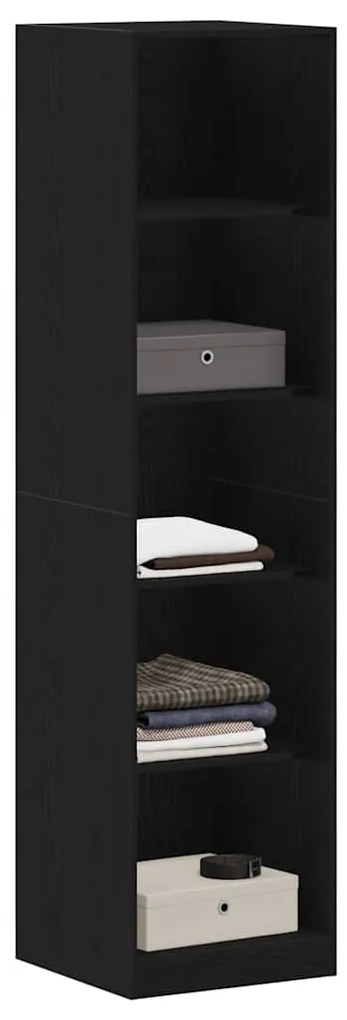 Guarda-roupa vidaXL em Carvalho Preto de 50x50x200 cm em Madeira de En