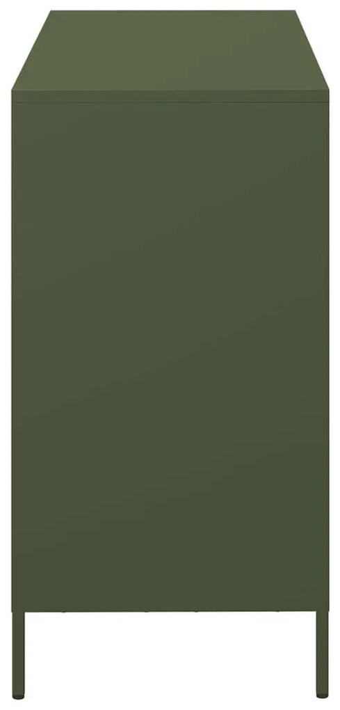 Aparador 101,5x39x73,5 cm aço laminado a frio verde-azeitona